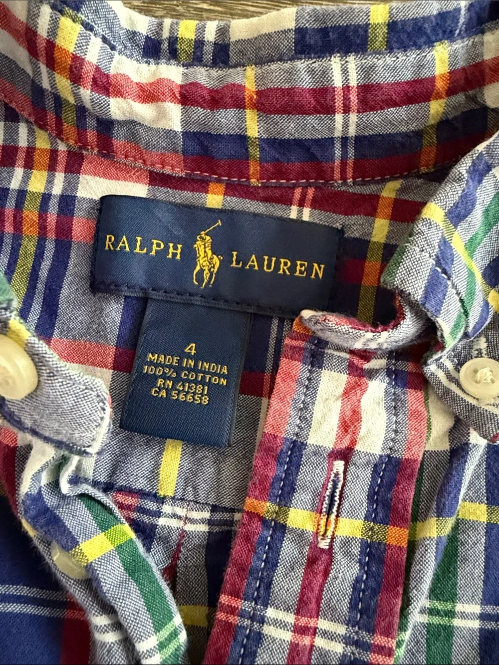 Ralph Lauren Multicolor Plaid Short-Sleeve Button-Down Shirt